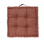 Coussin de sol 40 x 40 cm Horizon uni terracotta