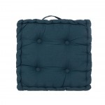 Coussin de sol 40 x 40 cm Horizon uni bleu