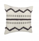 Housse de Coussin Tufte 40 x 40 cm gris