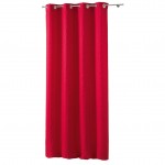 Rideau a oeillets jacquard 140 x 260 cm Lineo rouge