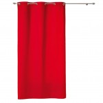 Rideau a oeillets coton uni 140 x 240 cm Panamas rouge