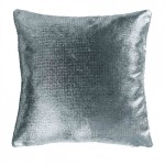 Housse de coussin 40 x 40 cm argent bleu c1062