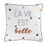 Housse de coussin 40 x 40 cm La vie est belle