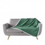 Plaid sherpa flanelle 125 x 150 cm Allegra vert