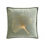 Coussin 45 x 45 cm Velours Gincko Glama metalise