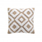 Housse de coussin coton tufte + jute 40 x 40 cm Damya