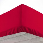 Drap housse microfibre 140 x 190 cm Oscard rouge