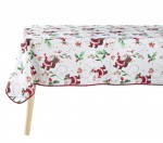 Nappe rectangle 150 x 300 cm Pere Noel enchante blanc