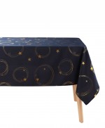 Nappe rectangle 150 x 300 cm Fete etoilee bleu