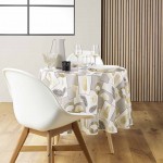 Nappe ronde Collection Gincko natane metalise