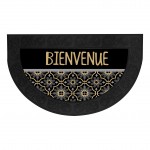 Tapis d'entree demi lune bienvenue tomina