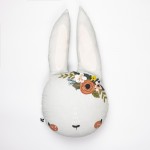 Coussin Mon lapin fleuri