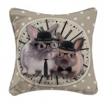 Housse de coussin 40 x 40 cm Bunny clock