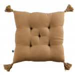 Coussin de chaise Assise matelasse 40 x 40 cm Gaia Camel