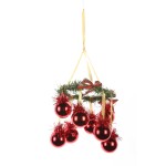 Couronne impriale de Noel 8 boules suspendues 18 cm