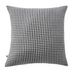 Taie d'oreiller gaze coton Vichy 60 x 60 cm noir