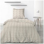 Housse de couette + taie 140 x 200 cm microfibre Carmelle