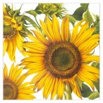 Lot de 20 serviettes en papier 33 x 33 cm Tournesols