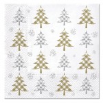 Lot de 20 serviettes en papier 33 x 33 cm Duo de sapins