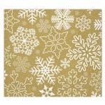 Lot de 20 serviettes en papier 33 x 33 cm Flocons blancs