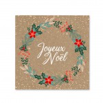 Lot de 20 serviettes en papier 33 x 33 cm Joyeux noel