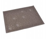 Tapis antiderapant litiere ou repas 30 x 40 cm taupe