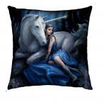 Coussin lune bleue et licorne 42 cm