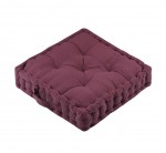 Coussin de sol en gaze de coton 45 x 45 cm Pop color pourpre