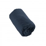 Drap housse flanelle 180 x 200 cm Candice bleu nuit