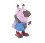 Mini figurine Peppa Pig George dans la boue 5 cm