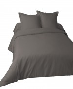 Housse de couette 200 x 200 cm uni Taupe Alice