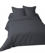 Housse de couette 220 x 240 cm uni Anthracite Alice