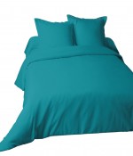 Housse de couette 220 x 240 cm uni Bleu canard Alice