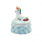 Boite  bijoux 7 x 6 cm Licorne Arc-en-ciel sur nuage