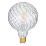 Ampoule LED globe stri G125 filament droit transparent