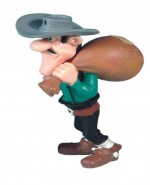 Lucky Luke figurine William Dalton Sac Postal 7 cm