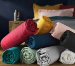 Drap housse couleur uni Lina