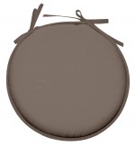 Galette de chaise ronde Unie Pop color 40 cm Taupe