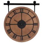 Horloge avec poulie design 60 cm