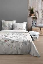 Parure Housse de couette Percale Station de ski