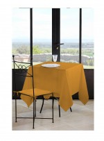 Nappe carree 180 x 180 cm Nels Jaune curry