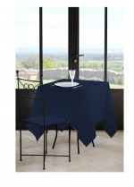 Nappe carree 180 x 180 cm Nels Bleu petrole