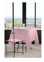 Nappe carree 180 x 180 cm Nels Rose poudre