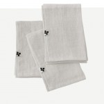 3 Serviettes de table en Lin Soline Blanc