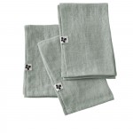 3 Serviettes de table en Lin Soline Eucalyptus