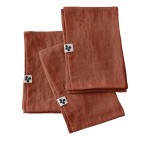 3 Serviettes de table en Lin Soline Paprika